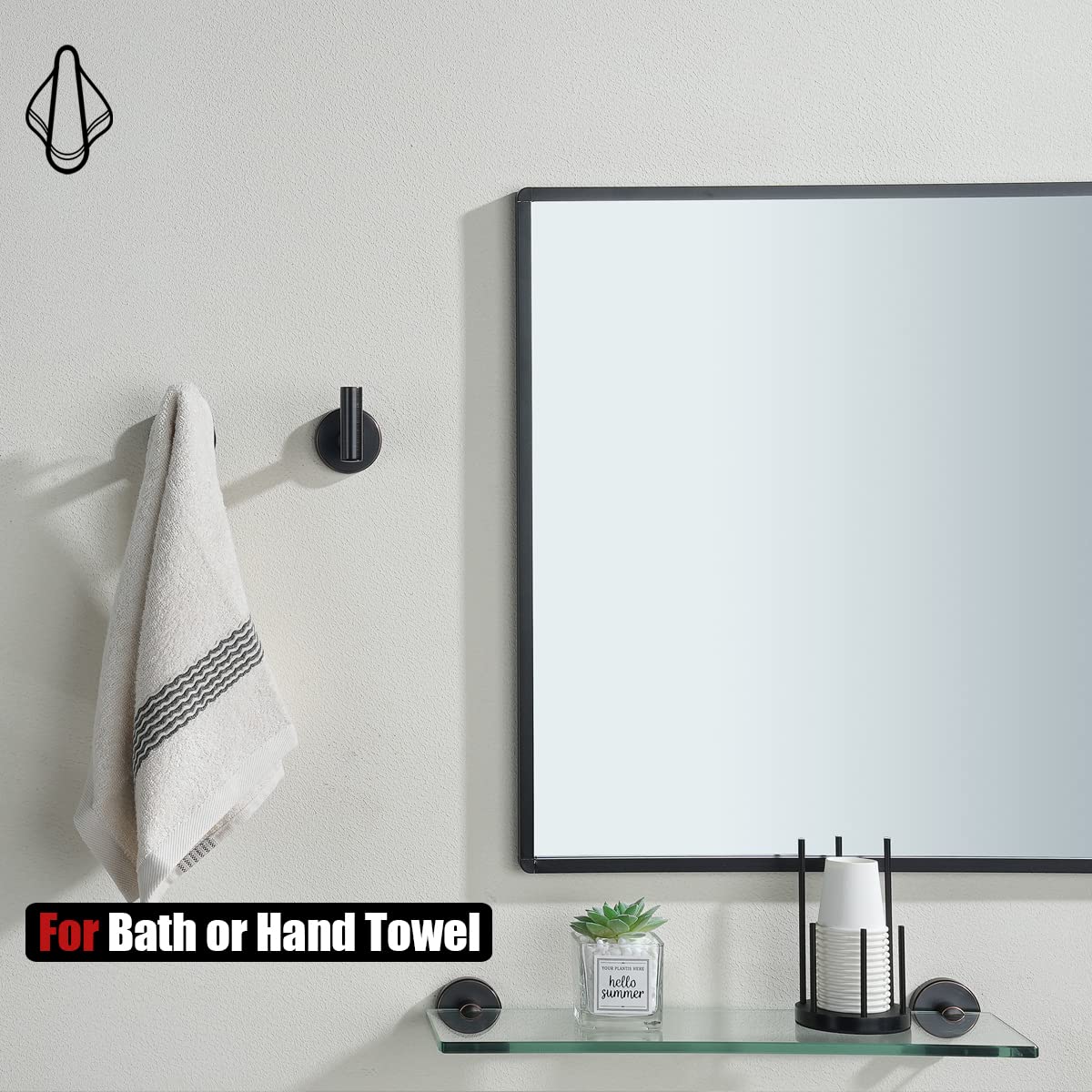 JQK TH100-ORB-P2 wall mounted in a compact bathroom setting