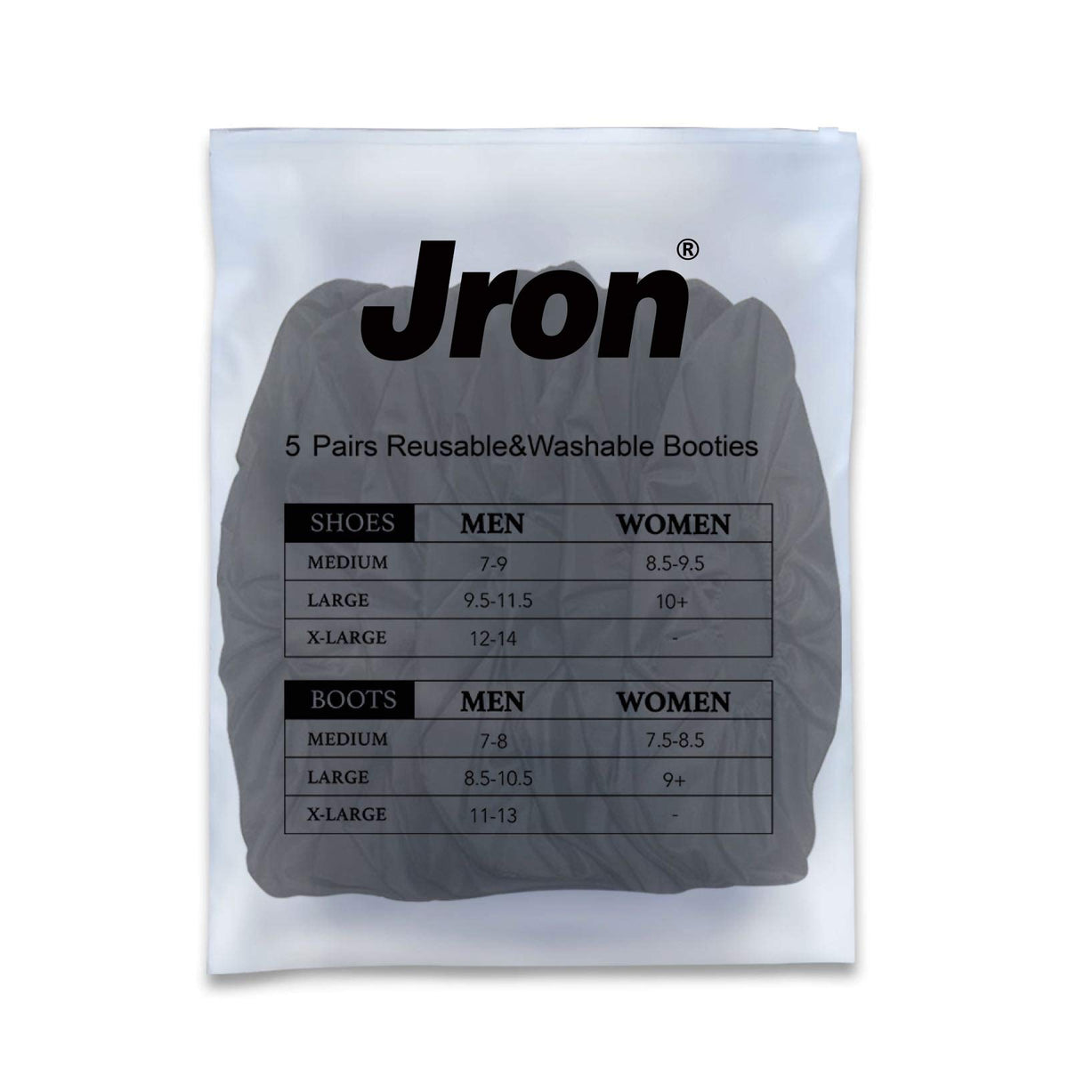 Jron easy care shoe cover pack, machine or hand washable