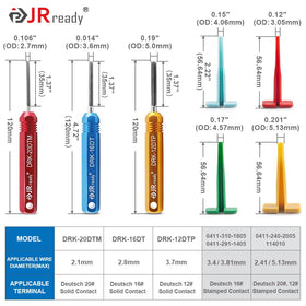 JRready DRK-12DTP extraction tool demonstrating 12# contact removal.