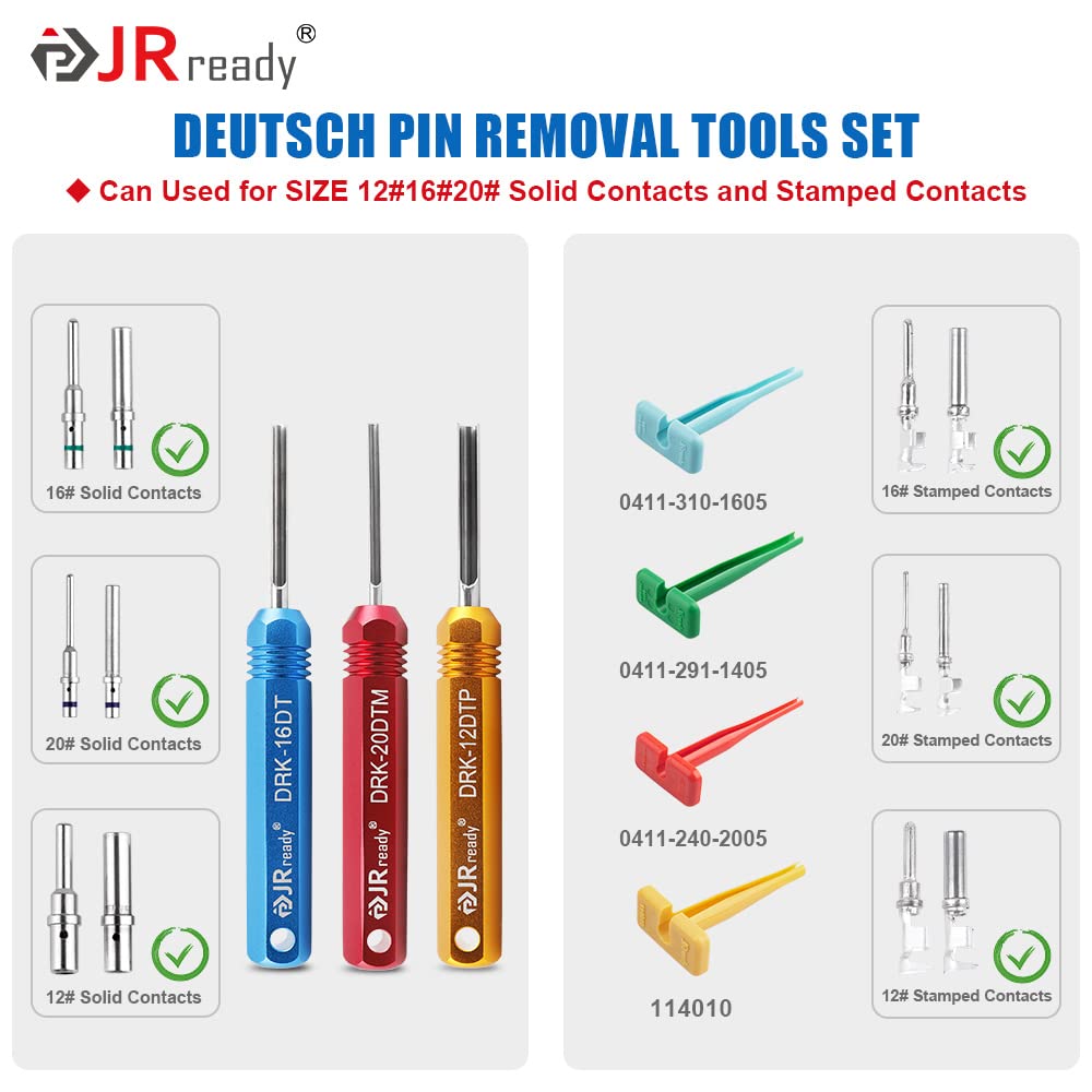 JRready DRK-16DTP contact extractor suited for 16 AWG terminals.