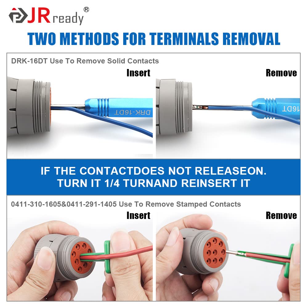 JRready DRK-RT1 steel extraction kit includes hook and screwdriver.