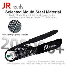 JRready NEW-DT2 Deutsch crimp tool ratchet in action ensures secure, consistent crimps.