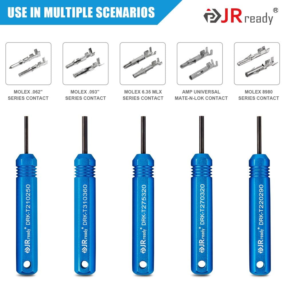 Close-up of JRready ST5228 extractor tips for pin and socket removal