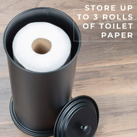 JS Jackson Supplies closed canister keeps rolls clean and dust-free in compact space.