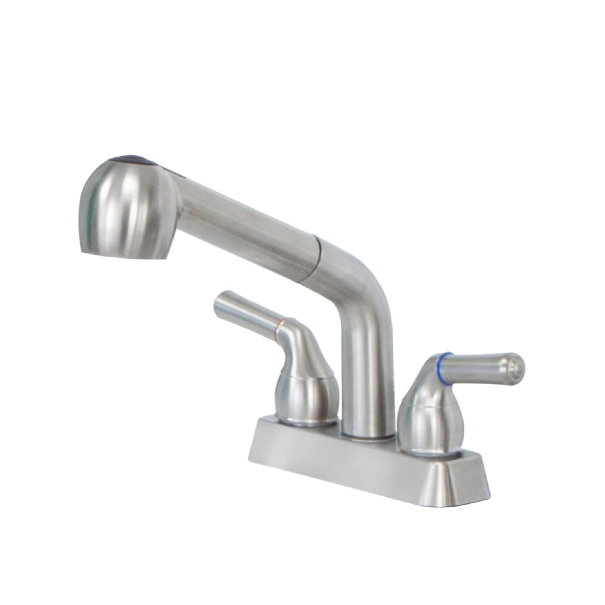 JS Jackson Supplies dual-handle pull-out faucet in chrome finish for easy temperature control