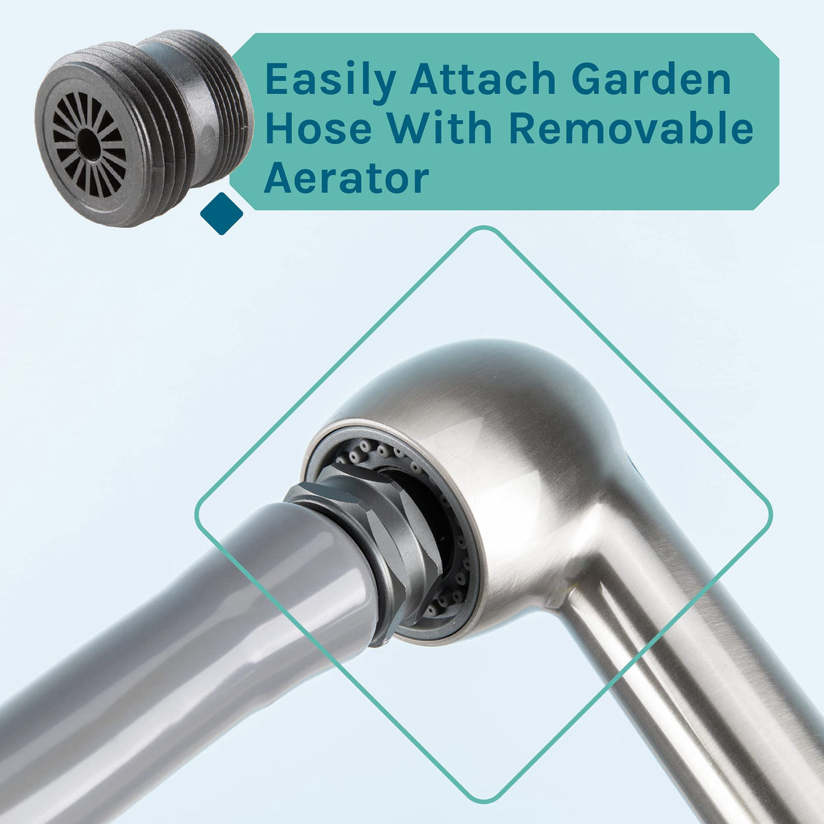 JS Jackson Supplies removable aerator supports garden hose use