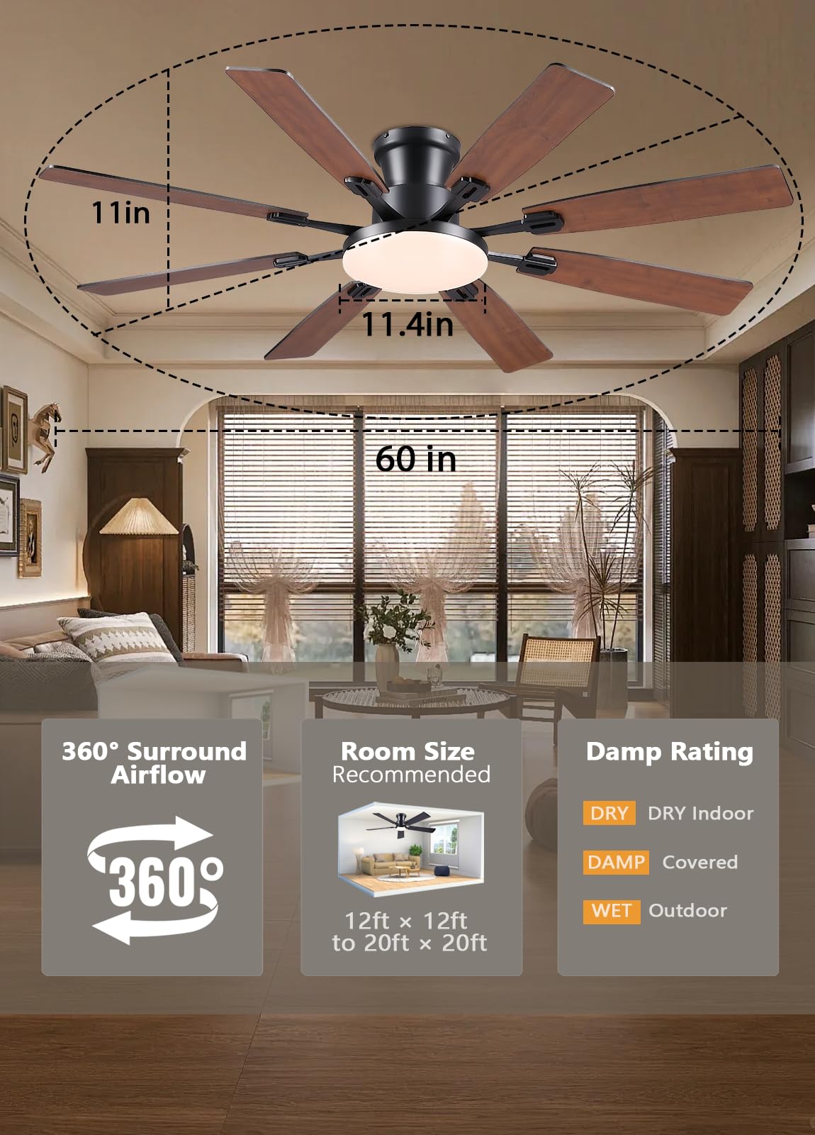 JSAITEE three color temperatures for warm to cool ambience