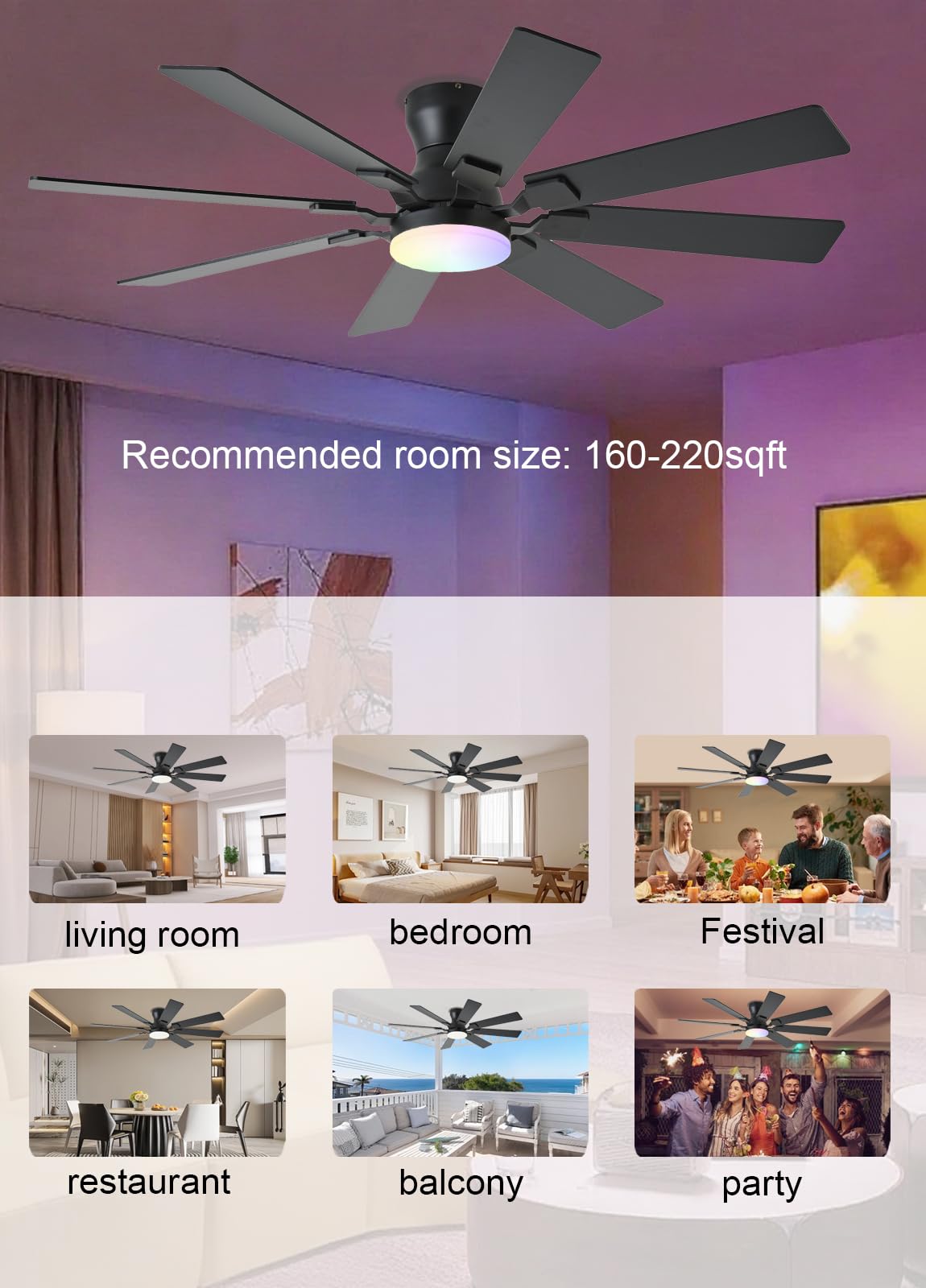 JSAITEE ambient lighting options enhance mood and task lighting