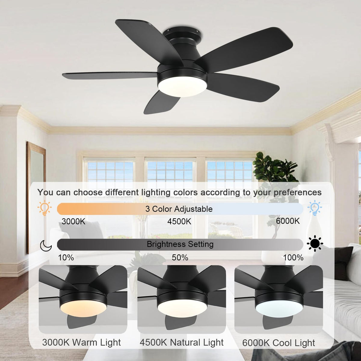JSAITEE LED light panel dimmable across 3CCT options