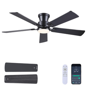 JSAITEE ceiling fan with light and remote control for easy operation
