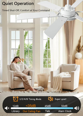 JSAITEE quiet DC motor ceiling fan for calm rooms