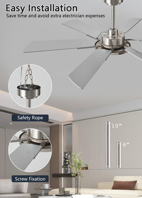 JSAITEE remote and app control panel for easy fan and light adjustments.