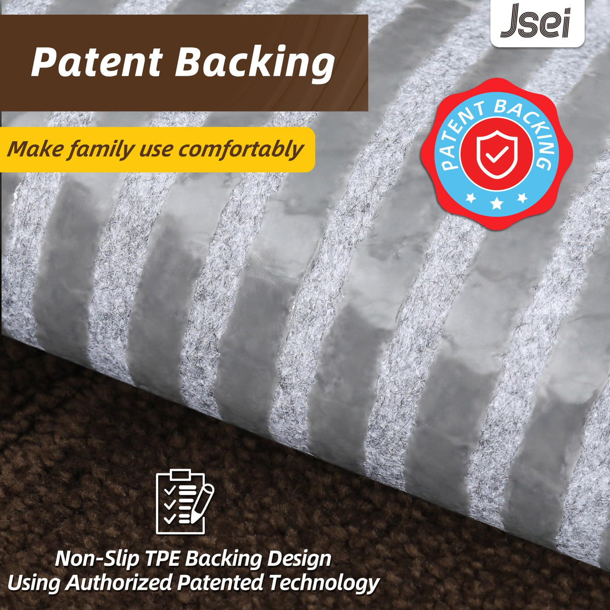 JSEI edge-locking stair treads prevent fraying for long-term use.