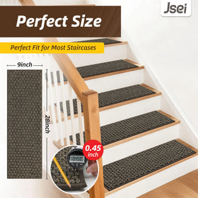 JSEI polyester soft-surface treads provide gentle footing and quiet steps