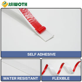 JSIWOTH flexible vinyl trim easily follows curved surfaces for clean corners.