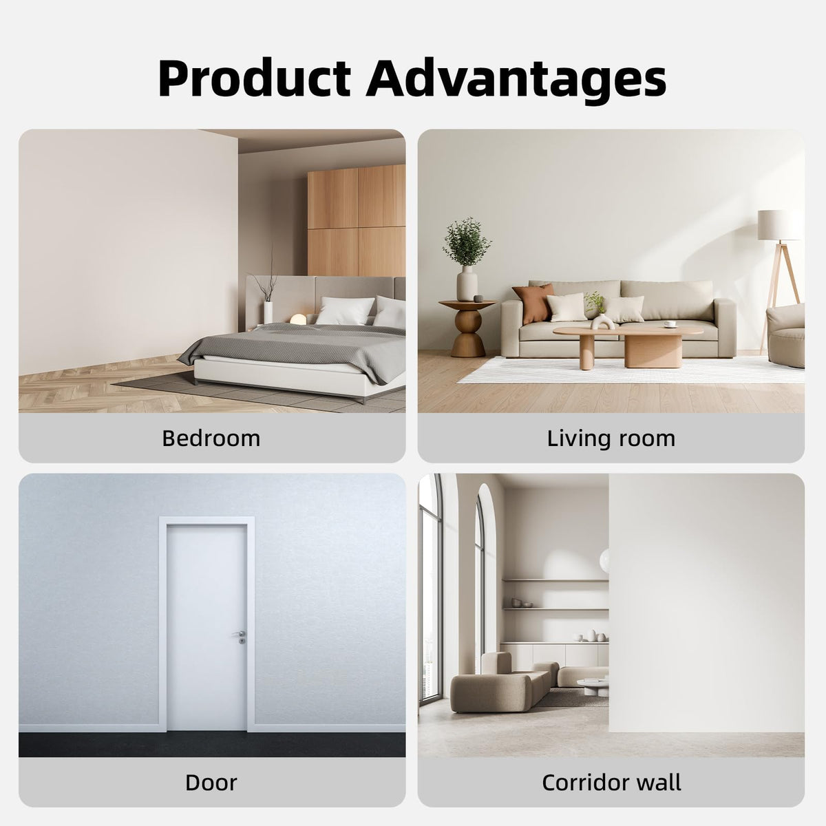JSIWOTH living room, bedroom, and hallway accent wall example.
