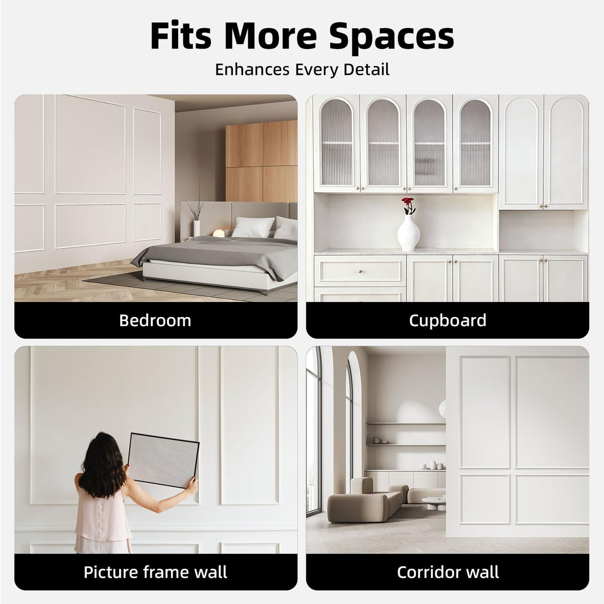 JSIWOTH matte finish TPE molding is lighter and easier to install than wood.