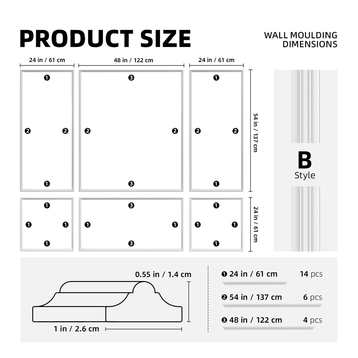 JSIWOTH PS foam durable lightweight panels texture and material.