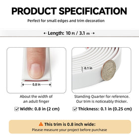 JSIWOTH waterproof molding trim outlines door and window edges with water resistance.