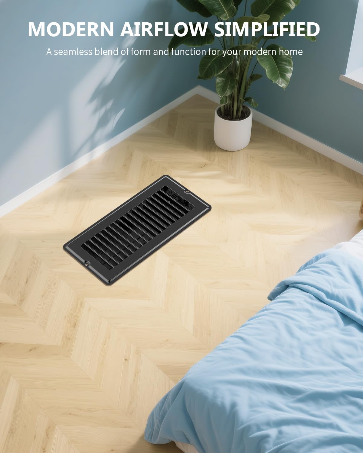 JSLIN ceiling vent application with 4x10 cover for versatile HVAC control