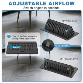 JSLIN integrated deflector helps target airflow without drafts.