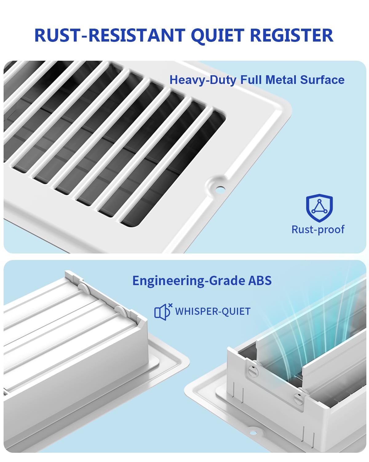 JSLIN easy-install screws included for fast, secure mounting on floors, walls, or ceilings.