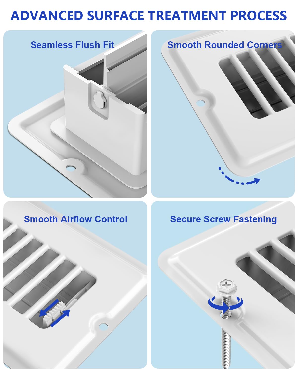 JSLIN vent cover with screws for quick, secure installation.