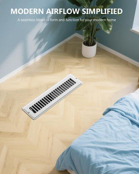 JSLIN floor vent cover with quiet vanes reduces rattling.