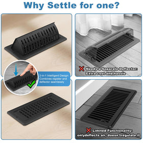 JSLIN 4x10 vent cover supports versatile placement in rooms.