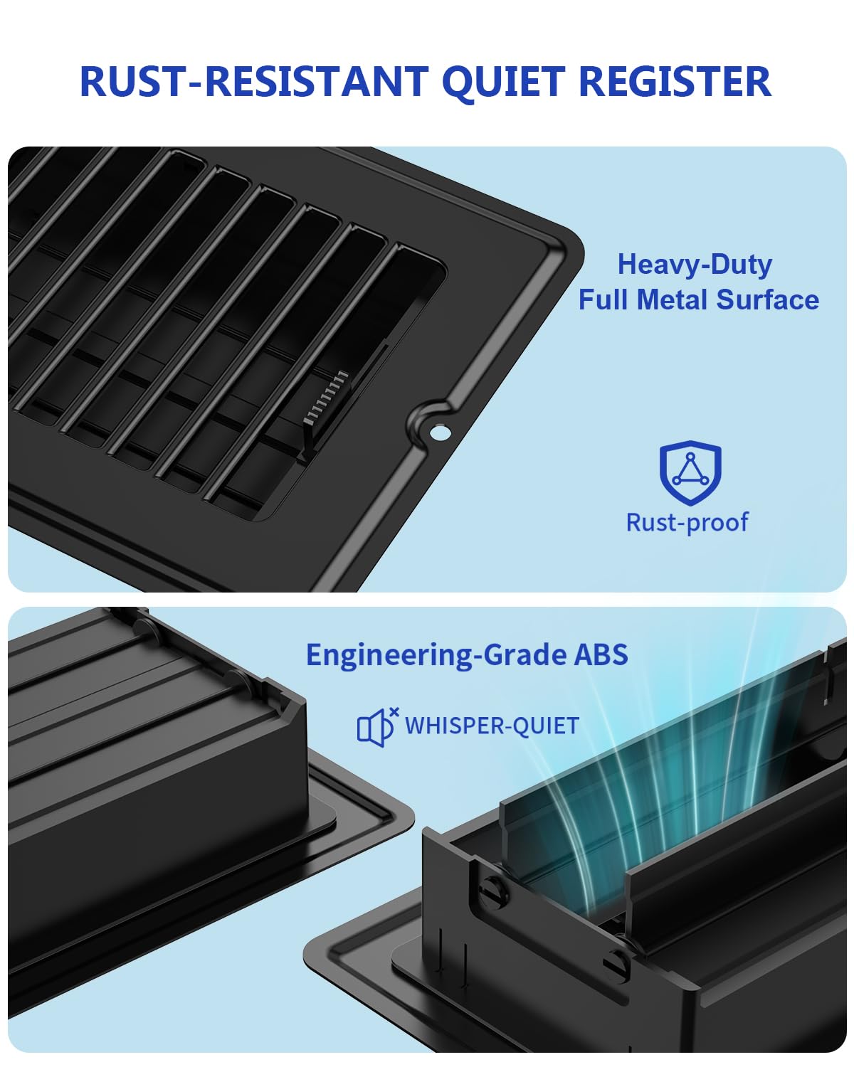 JSLIN heavy-duty anti-rust steel vent cover for long-term durability