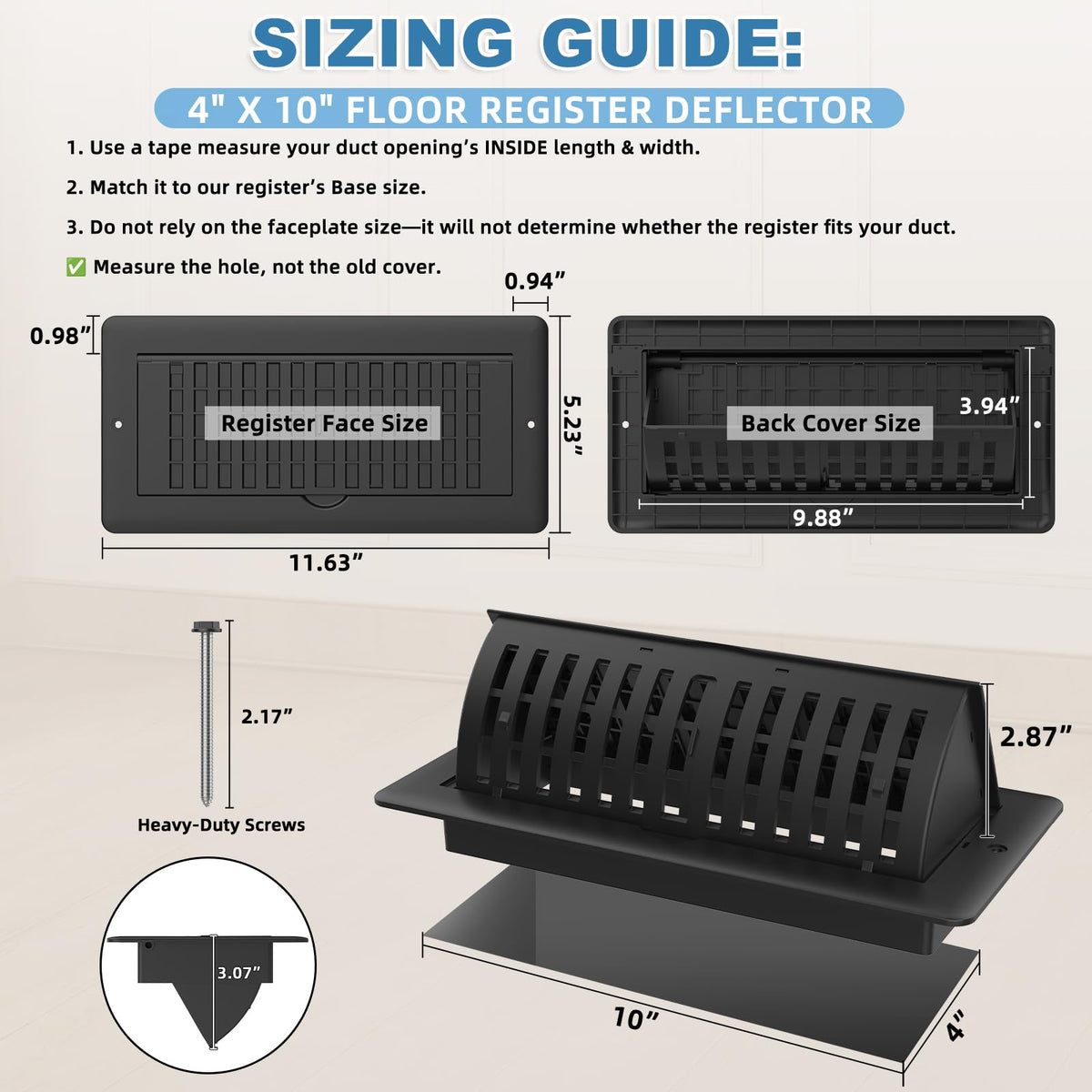 JSLIN includes mounting screws for quick DIY installation.