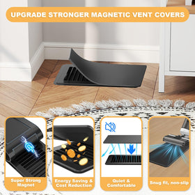 Close-up of center magnetic strip on JSLIN vent covers for a secure hold.