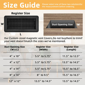 Steel-register compatibility shown with JSLIN magnetic vent covers.