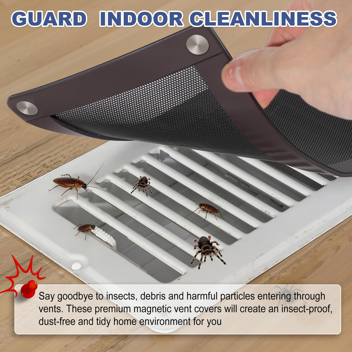 JSLIN magnetic vent mesh installs in seconds with no tools