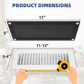 JSLIN vent mesh attaches to metal vents for quick, tool-free setup