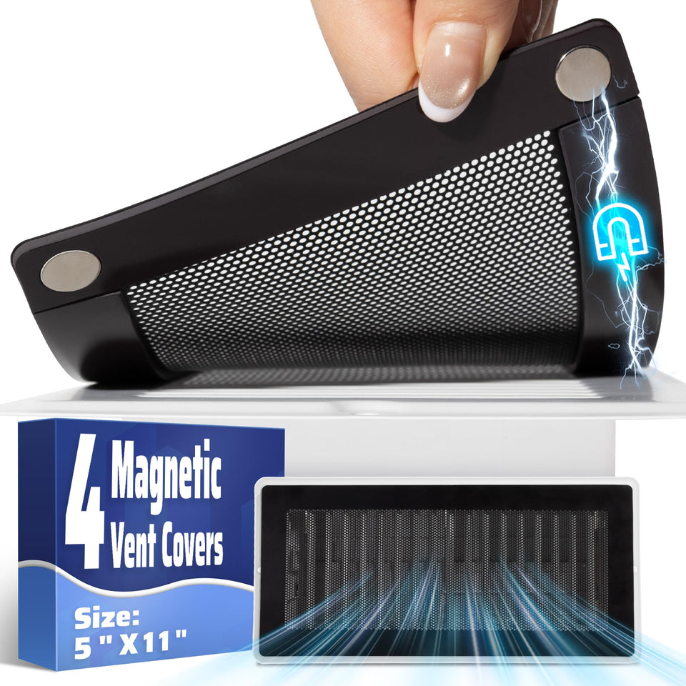 JSLIN magnetic vent mesh 4-pack overview for versatile home ventilation