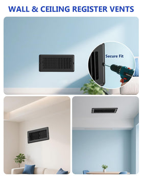 JSLIN matte black finish vent cover complements any decor