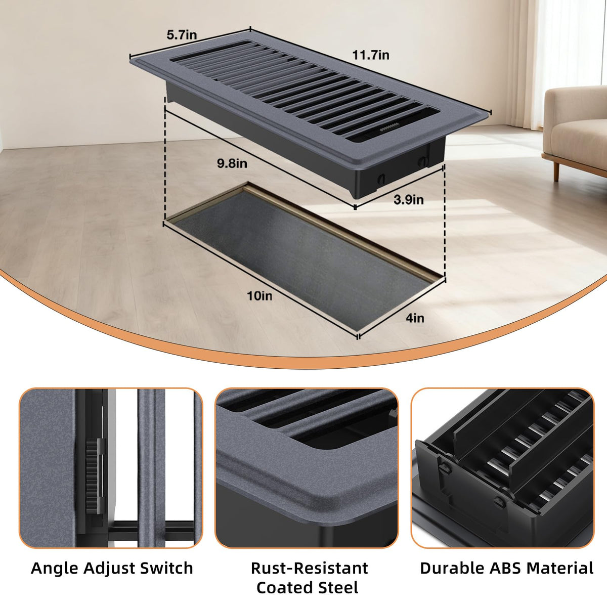 JSLIN vent cover with rust-resistant coating resists moisture in humid areas