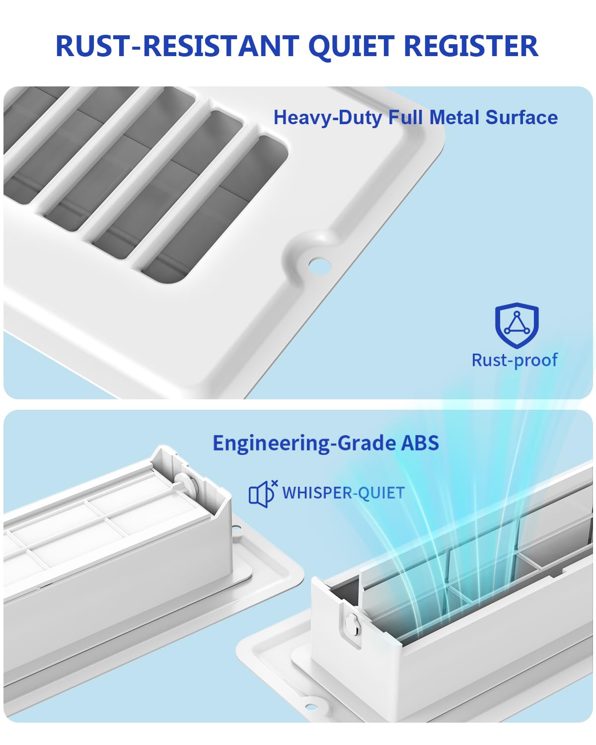 JSLIN white floor vent cover designed for walkable, heavy-duty use.