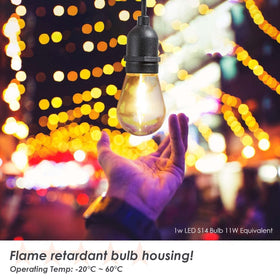 Jslinter 2200K warm white LED bulbs create inviting evening ambiance.