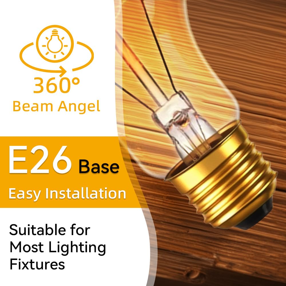 Jslinter A19 60W dimmable soft warm light at 230 lumens