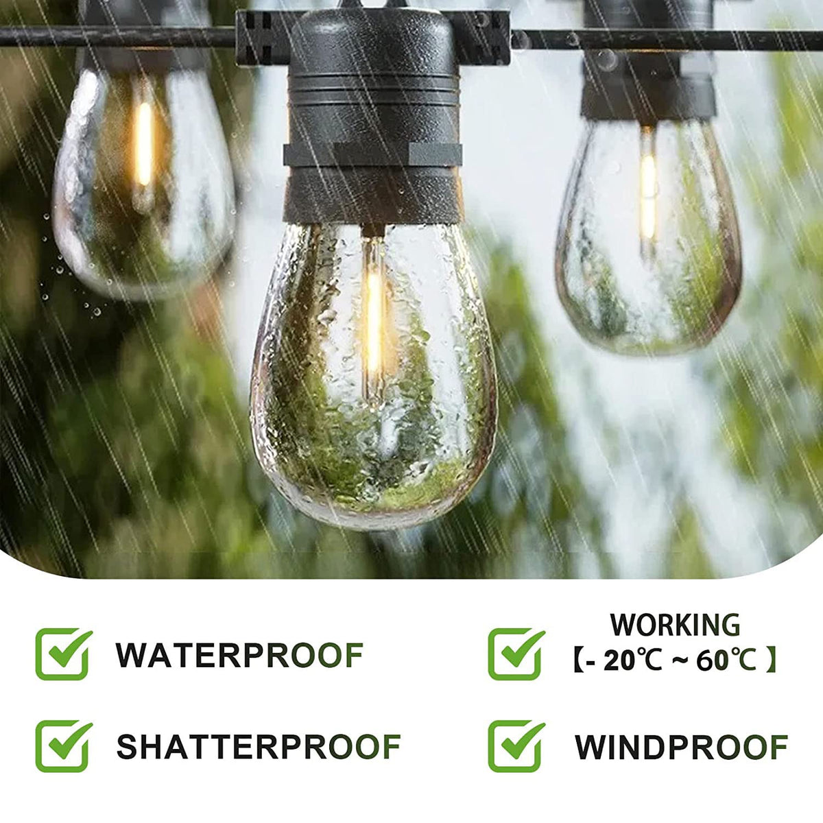 Jslinter E26 base LED S14 bulb for easy installation in standard fixtures.