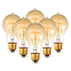 Jslinter Edison 60W amber glass bulb for warm decorative lighting