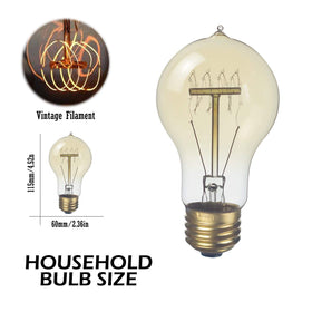 Jslinter Edison 60W bulb with squirrel cage filament for vintage charm
