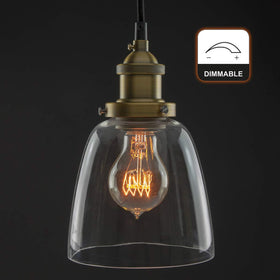 Jslinter vintage Edison bulb in amber glass for chandeliers and pendants