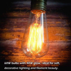Jslinter Edison bulb teardrop clear glass reveals vintage filament details.
