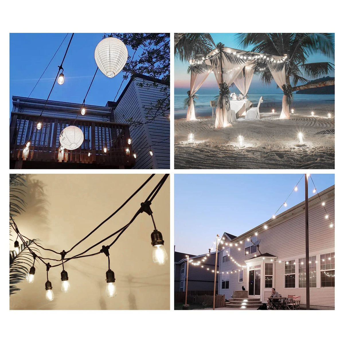 Jslinter S14 Edison-style bulb bringing vintage vibe to string lights.