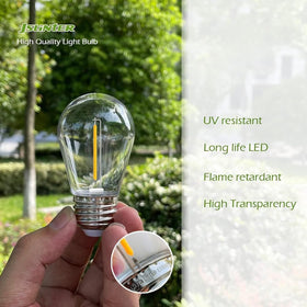Jslinter shatterproof plastic shell bulbs designed to resist breakage in outdoor settings.