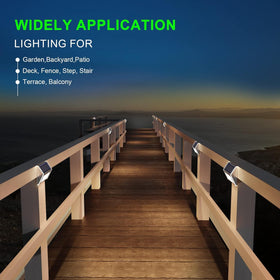 JSOT stainless-steel solar light on outdoor fixture resists yellowing and corrosion.