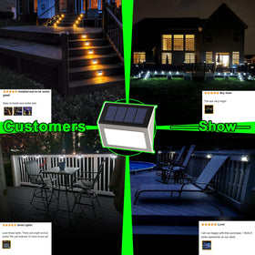 JSOT solar deck light mounted on wall delivers soft ambient glow